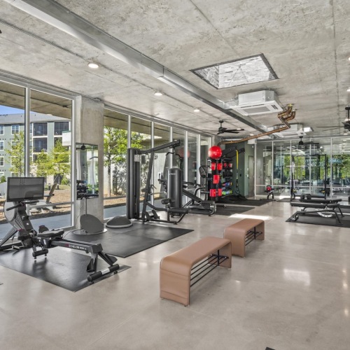 Open and well-lit fitness center